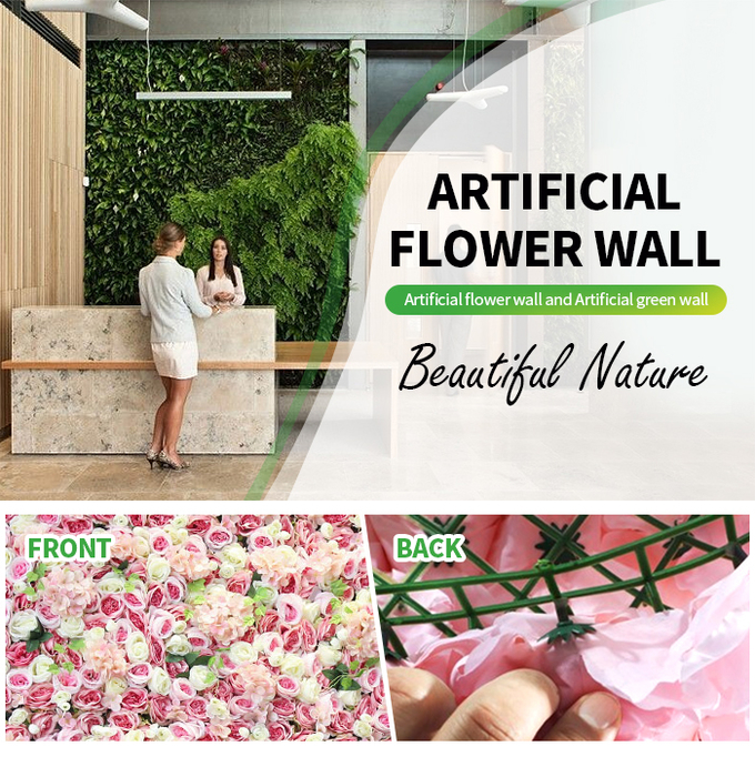 Aangepaste Kunstmatige het Hangen de Comités van de Bloemmuur Huwelijksachtergrond 0