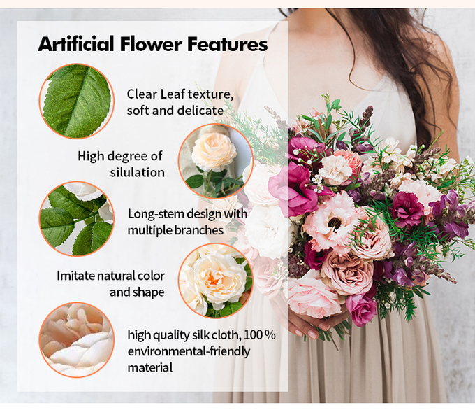 Contexto dobrável artificial 2 da decoração de Garland Silk Rose Vine Wall das flores