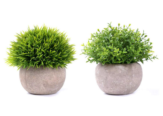 Plastic PE Small Artificial Potted Greenery Support OEM ODM