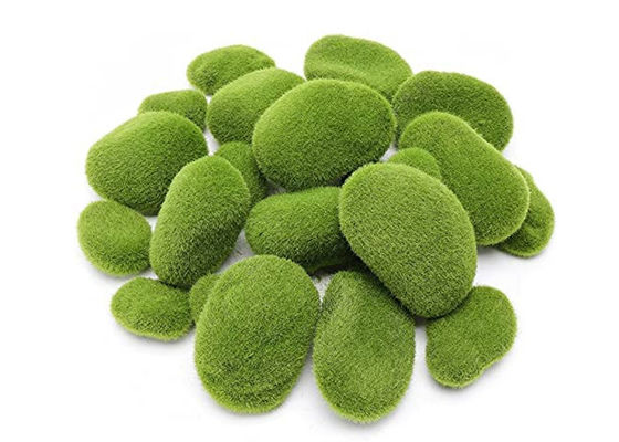 20pcs Decorative Simulation Moss Rock Stone Landscaping 3x5cm 5x6cm 7x8cm