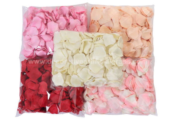 1000pcs Handmade Silk Cloth Faux Realistic Fake Rose Petals 5*5cm