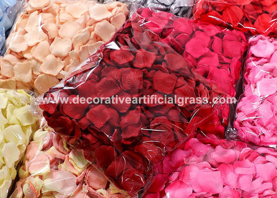 1000pcs Handmade Silk Cloth Faux Realistic Fake Rose Petals 5*5cm