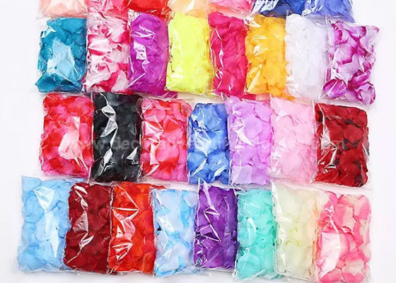 4.5*4.5cm 5*5cm Artificial Pink Silk Rose Petals Environmental-Friendly