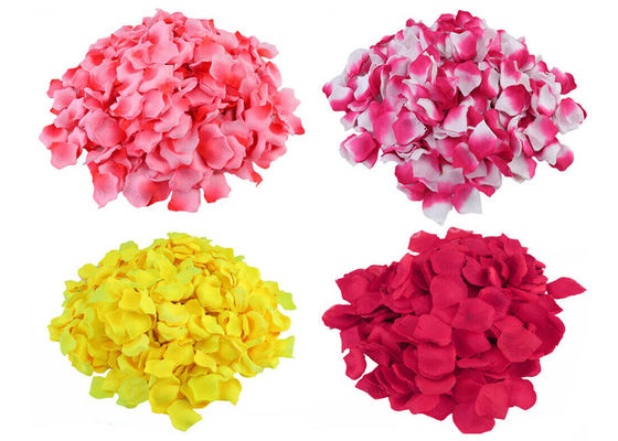 Romantic Love Artificial Satin Rose Petals For Decoration OEM ODM