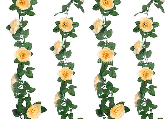 220cm Plastic Rattan Artificial Fake Flower Vines For Weddings Parties