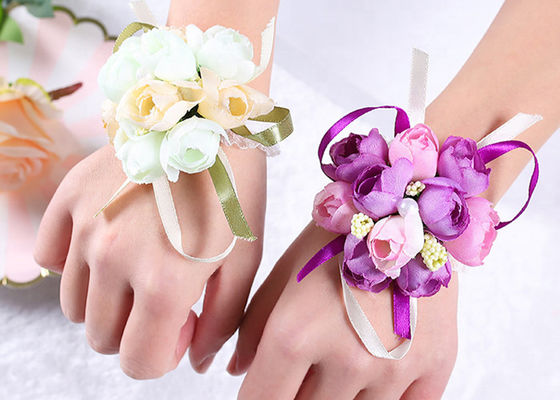 Country Weddings Sproms Snapshots Artificial Silk Flowers Wrist Corsages