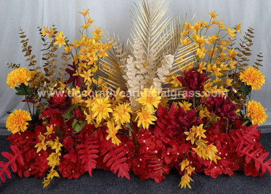 Vibrantly Colored Road Lead Artificial Silk Flowers Runner No Fading