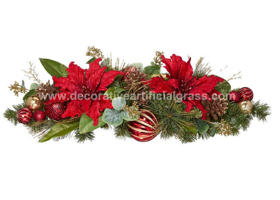 No Fading Berry And Pine Artificial Silk Flowers Christmas Centerpiece