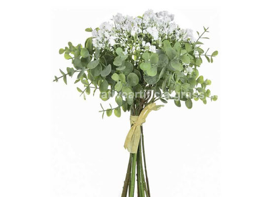 Eucalyptus Leaves Artificial Silk Flowers Branches 100% Handmade