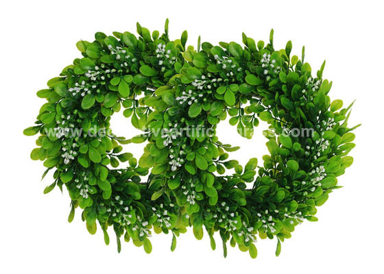 18 Inch Artificial Greenery Wreath Decorative Flower Garlands OEM