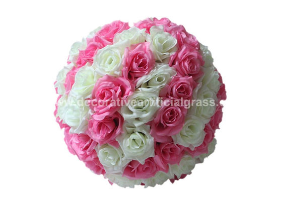 8'' Fake Flower Balls Silk Fabric Hanging Kissing Ball Flowers
