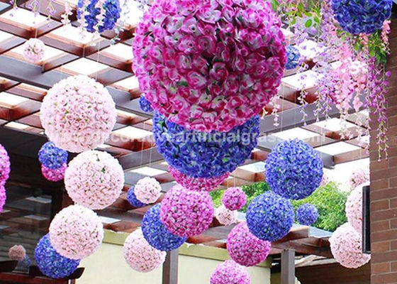 Plastic Frame Inside Artificial Flower Hanging Balls OEM ODM