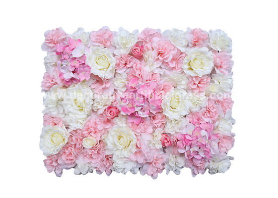 OEM ODM Silk Rose Artificial Flower Wall Panels 50*50cm 40*60cm