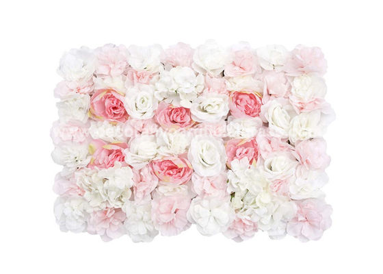 OEM ODM Silk Rose Artificial Flower Wall Panels 50*50cm 40*60cm