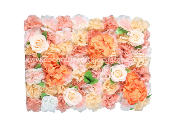 OEM ODM Silk Rose Artificial Flower Wall Panels 50*50cm 40*60cm