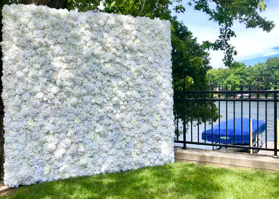 Roll Up Plastic PE Silk 3D Artificial Flower Wall Support OEM ODM