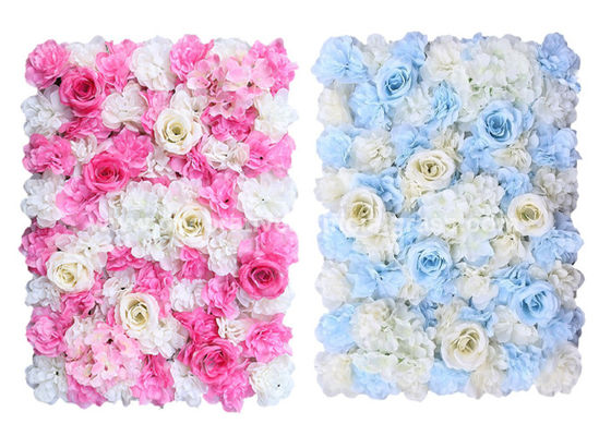 Silk Plastic PE Wedding Artificial Rose Flower Wall Panel