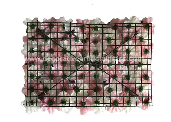 Silk Plastic PE Wedding Artificial Rose Flower Wall Panel