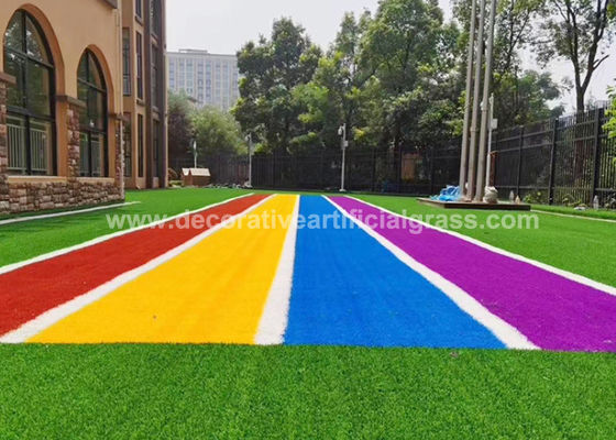 High Density PP Yarn Synthetic Grass Turf For Kindergarten Playground
