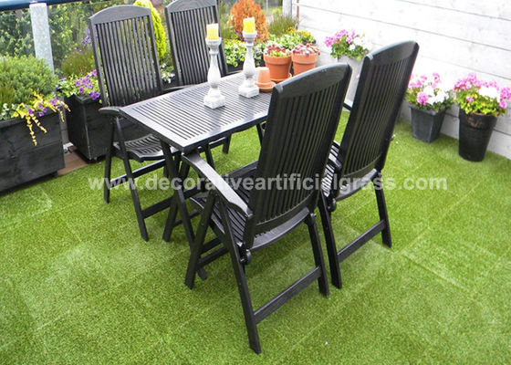 30*30cm Interlocking Artificial Grass Floor Tiles With PP Base