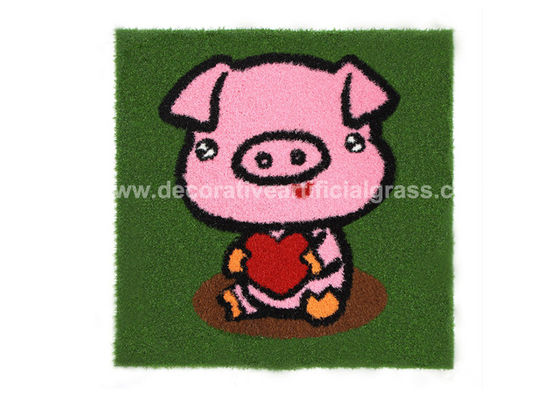 ROHS Custom Logo Soft Lawn Synthetic Turf Decorative Artificial Grass For Kindergarten