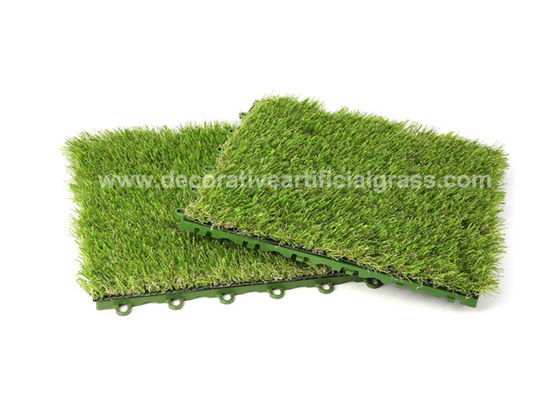 Polypropylene Yarn Interlocking Fake Synthetic Grass Decor 30*30cm 50*50cm