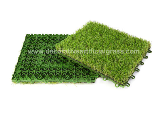 Polypropylene Yarn Interlocking Fake Synthetic Grass Decor 30*30cm 50*50cm