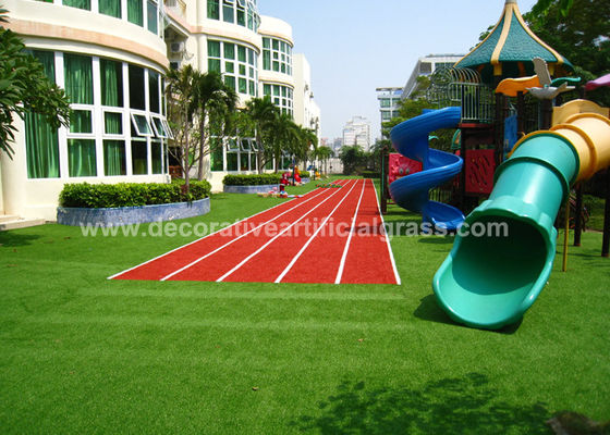 SBR Glue Realistic Artificial Grass Turf For Kindergarten Playground