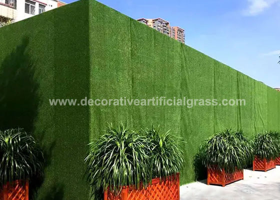 PE PP Fake Grass Wall Outdoor Grass Fence Panels UV Protection