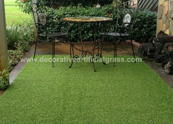 PP Rubber Base Decorative Synthetic Squared Artificial Grass Interlocking Tiles