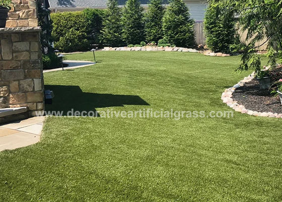 UV Resistant Artificial Deluxe Synthetic Decorative Grass Lawn With Thick Backing
