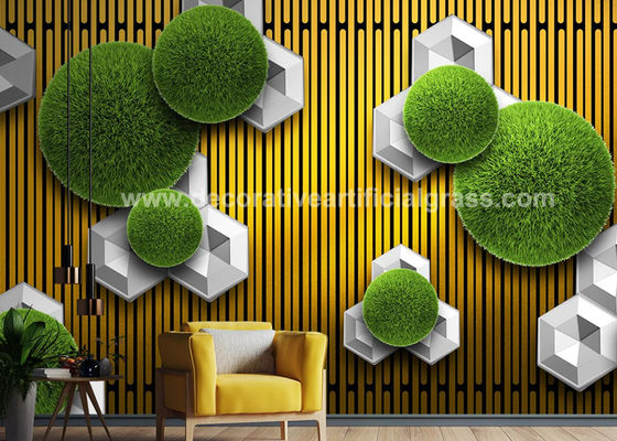 Fake Synthetic Wall Hanging Decorative Artificial Grass Good Water Permeability