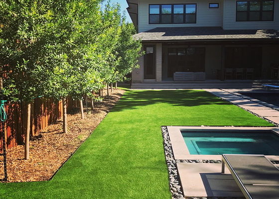 BSCI No Toxic Chemicals Artificial Grass Around Pool For Patio
