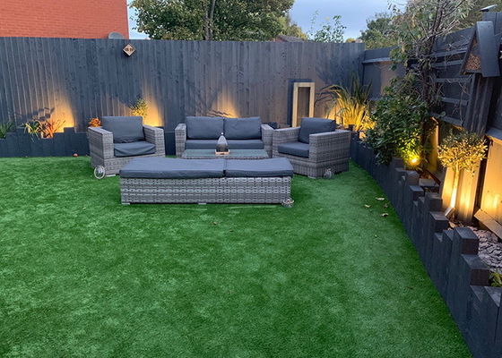 BSCI W Shape Artificial Grass Turf Outdoor Landscaping OEM ODM