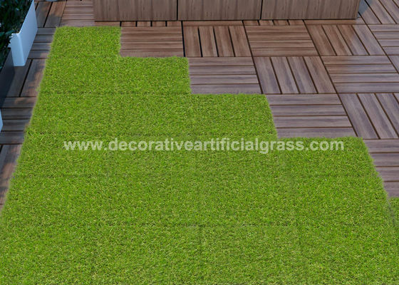 Interlocking Artificial Grass Turf Synthetic Grass Tiles 30*30cm 40*40cm 50*50cm