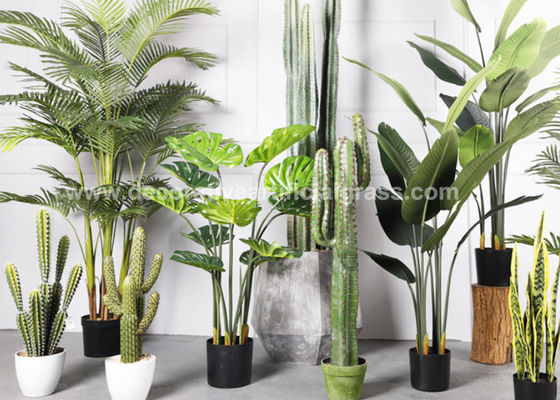 50*50cm Artificial Potted Floor Plants Plastic PE Faux Green Indoor Plants