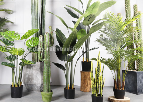 50*50cm Artificial Potted Floor Plants Plastic PE Faux Green Indoor Plants