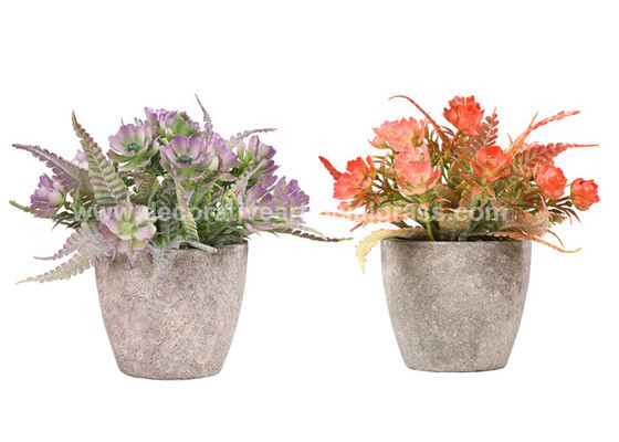 Silk PE Artificial Potted Floor Plants Flowers 8*15cm 10*15cm