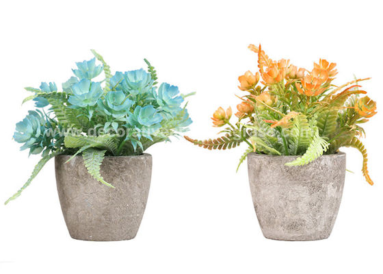 Silk PE Artificial Potted Floor Plants Flowers 8*15cm 10*15cm