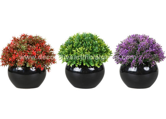 Plastic PE Fake Potted Floor Plants Artificial Eucalyptus Grass 50*50cm