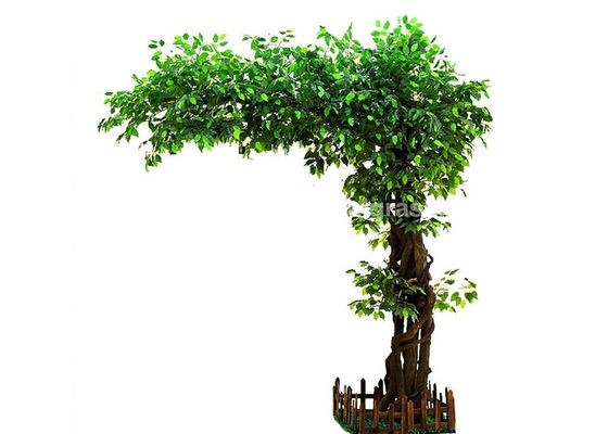 Realistic 4m Fiberglass PE Fake Artificial Banyan Tree For Mall Park Decor