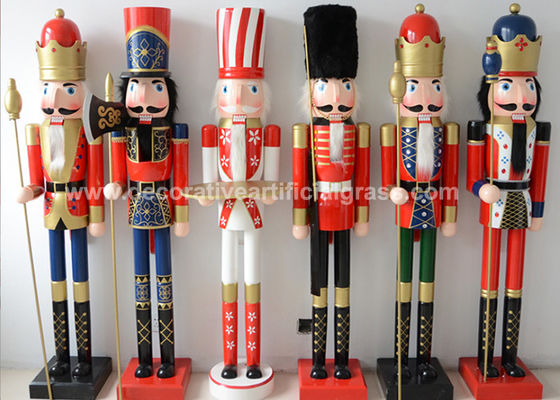 90cm Christmas Decoration Ornaments Wooden Nutcracker Puppet