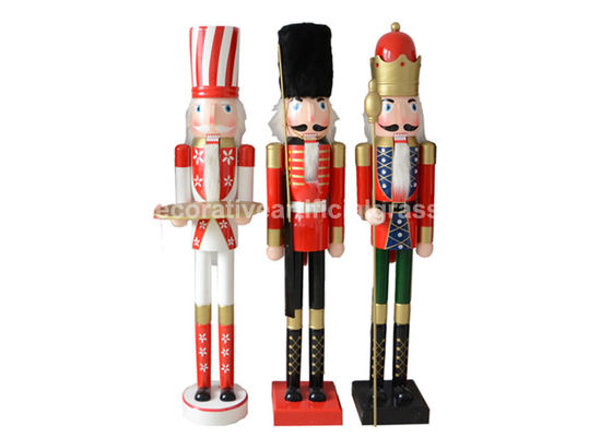 90cm Christmas Decoration Ornaments Wooden Nutcracker Puppet