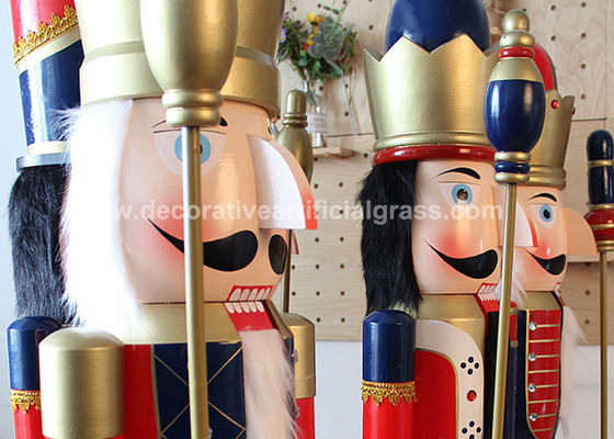 90cm Christmas Decoration Ornaments Wooden Nutcracker Puppet
