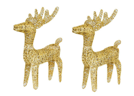 Resin Metal Christmas Ornaments Hollow Deer Iron Animal Figurines 15*25cm