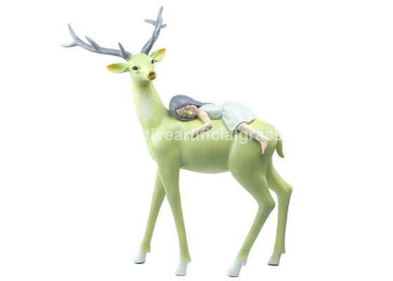 Wear-Resistant Tabletop Ornaments Resin Deer Figurines OEM ODM