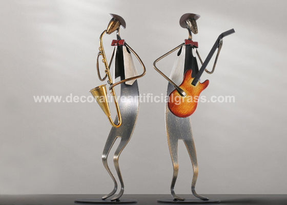 Decorative Metal Ornaments Iron Metal Musician Sculptures 9*11*28cm