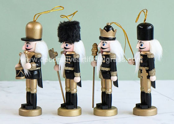 300g Custom Christmas Ornaments Wooden Soldier Nutcracker 4*13cm
