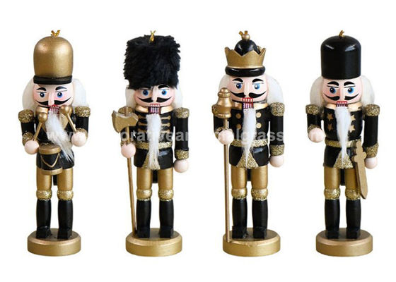 300g Custom Christmas Ornaments Wooden Soldier Nutcracker 4*13cm