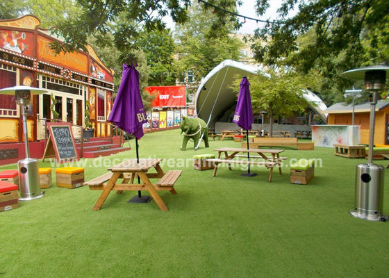 Green Fake Decorative Artificial Grass 2*25m / Roll 50mm For Outdoor Events